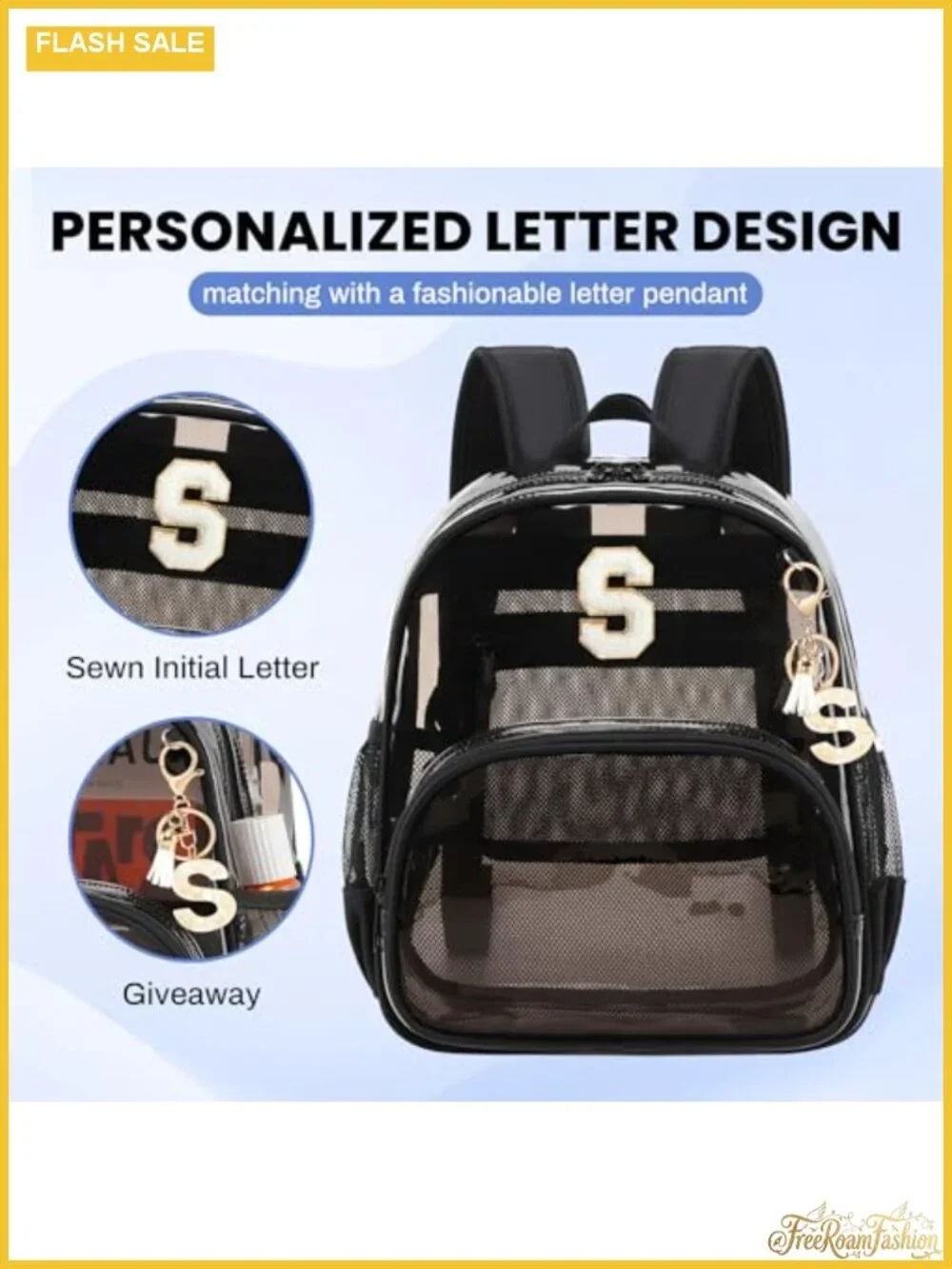 Clear Backpack Stadium Approved PVC Transparent Mini Backpack for Women,